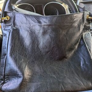 ECOTORIE BLEU  REAL LEATHER /  BLACK HANDBAG. NEW MSRP $480